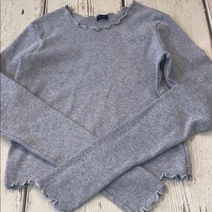 Brandy Melville long sleeve gray top